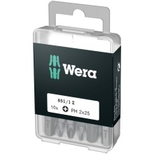 Wera 851/1 DIY-box Standard otsakud 10tk, PH 1 x 25mm