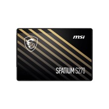 Ssd, Msi, spatium s270 (480gb, sata, 3d nand, write speed 450 mbytes/sec, read speed 500 mbytes/sec, 2,5", tbw 250 tb)