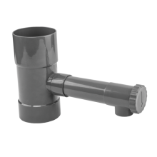 Rainwater collector / trap with valve - 80mm