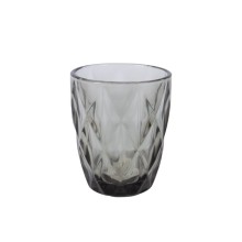 Low drinking glass CORAL 250ml, D8xH10cm, dark grey