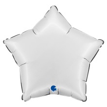 Star Satin White balloon
