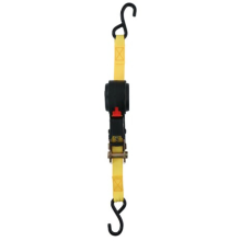 Load securing strap with automatic lock