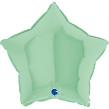 Star Matte Green Balloon