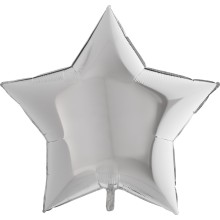 Star Metallic Silver balloon