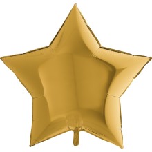 Star Metallic Gold Balloon