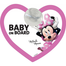 Sign in the car with suction cup "Child in the car" Minnie