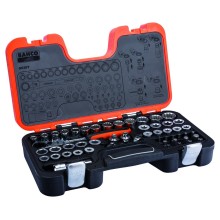 Bahco set of multi-sockets and tips "through" 10-24m 53 parts with hinge