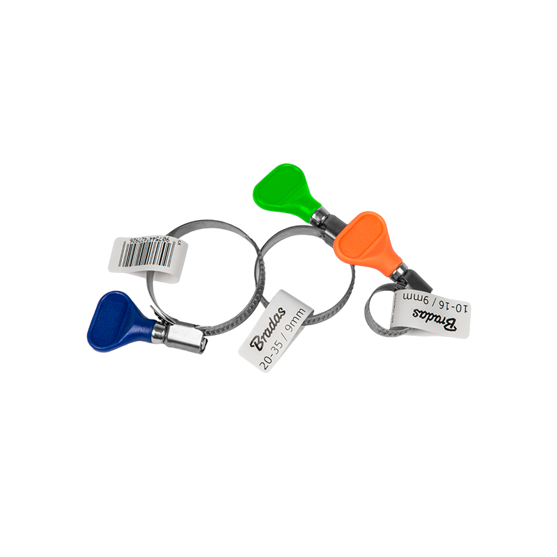 Stainless zebra hose clamp 8-12mm with butterfly key Stainless zebra hose clamp 8-12mm with butterfly key