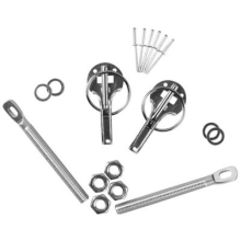 A set of hood fasteners aluminum