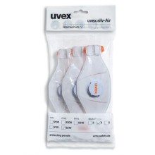 Face mask UVEX Silv-Air Premium 5210 FFP2, folding mask with valve, white, 3 pcs packed