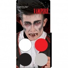 Face mask Vampire, set with 4 color brushes