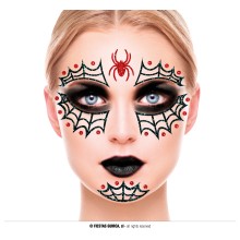Adhesive decoration for face Spider