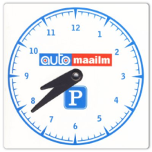 Adhesive plastic parking clock 60x80mm