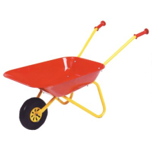Metal children's garden cart red
