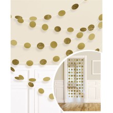 Decoration String Glitter Gold, 6 pcs x 213 cm