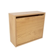 Shoe cabinet AALBORG 49x18xH122cm, oak