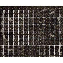 Party curtain Black Square Stars