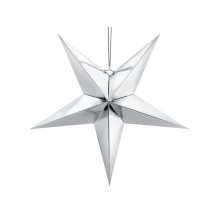 Paper star silver, 70cm