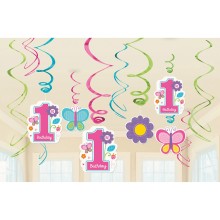 Decoration 'Sweet Birthday Girl' (12 pcs)