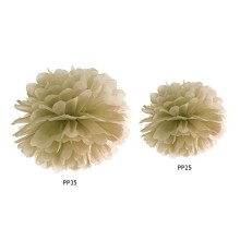 Paper decoration 'Fluffy gold' 35cm 1pc