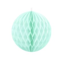 Paper decoration 'Honeycomb ball light mint' 10cm 1pc