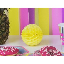 Paper decoration 'Honeycomb ball yellow' 10cm 1pc