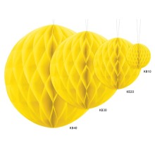 Paper decoration 'Honeycomb ball yellow' 20cm 1pc