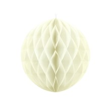 Paper decoration 'Honeycomb ball light cream' 20cm 1pc