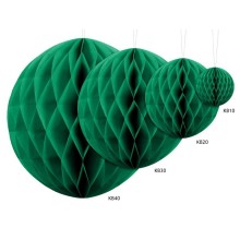 Paper decoration 'Honeycomb ball green' 20cm 1pc
