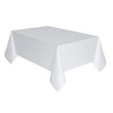 Tablecloth plastic white 137*274cm