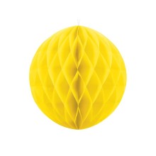 Paper decoration 'Honeycomb ball yellow' 30cm 1pc