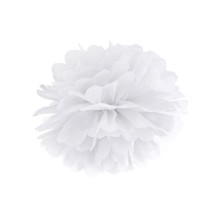 Paper decoration 'Fluffy white' 25cm 1pc