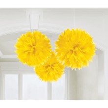 Paper decoration 'Fluffy yellow'