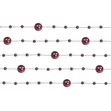 Garland with pearls, dark red, 1.3 M
