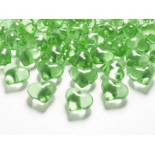 Crystal Hearts light green 21 mm (30 pcs)