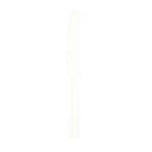 Knife plastic white, 24 pcs in a pack