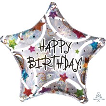 Happy Birthday Stars Balloon