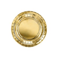 Plate 18cm golden, 6 pcs in a package