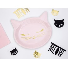 Plate 22x20cm 'Cat', pack of 6