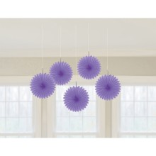 Paper decoration 'Fluffy purple' 40cm 3pcs