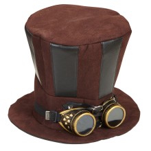 Steampunk top hat + glasses