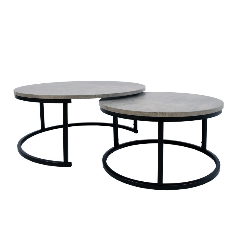 Set of coffee tables BRITU 2pcs, grey Set of coffee tables BRITU 2pcs, grey