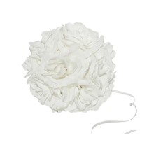 Decoration 'Flower balls, white' 21cm