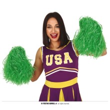 Pom pom green, 2 pcs