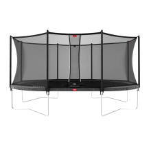 Trampoline Grand Oval Favorite Regular 520 gray + safety net