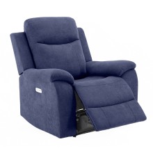 Recliner armchair MILO recliner, blue