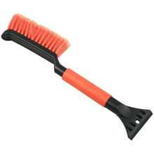 Small snow brush with scraper