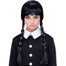 Wig Black with Braids (Wednesday)