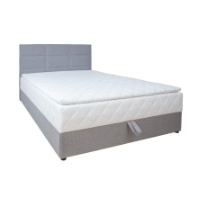 Континентальная кровать LEVI 140x200см, с матрасом, серый