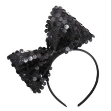 Headband with black fan
